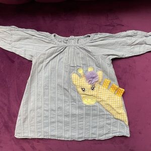 Girls 12 Month 100% Cotton Giraffe Dress